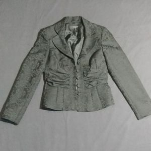 Nine West Black Jacquard Suit Jacket Size 4